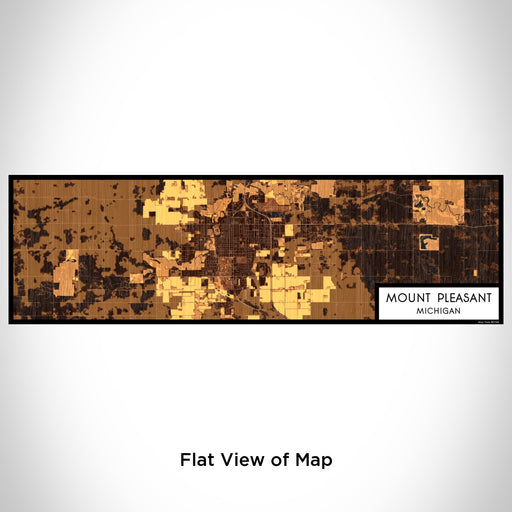 Flat View of Map Custom Mount Pleasant Michigan Map Enamel Mug in Ember