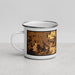 Left View Custom Mount Pleasant Michigan Map Enamel Mug in Ember