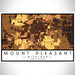 Mount Pleasant Michigan Map Print Landscape Orientation in Ember Style With Shaded Background