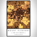Mount Pleasant Michigan Map Print Portrait Orientation in Ember Style With Shaded Background
