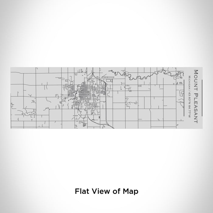 Rendered View of Mount Pleasant Michigan Map Engraving on 10oz Stainless Steel Insulated Cup with Sipping Lid