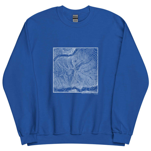 Mount Princeton Colorado Topographic  Map Unisex Crewneck Sweater with City inscription in Royal Blue