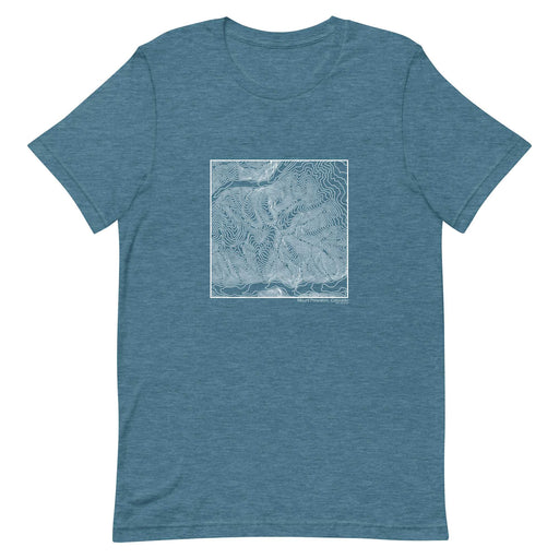 Mount Princeton Colorado Topographic  Map Unisex T-Shirt with City inscription in Heather Teal