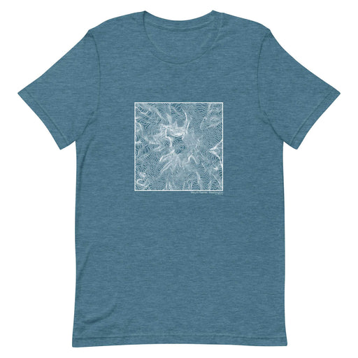 Mount Rainier Washington Topographic  Map Unisex T-Shirt with City inscription in Heather Teal
