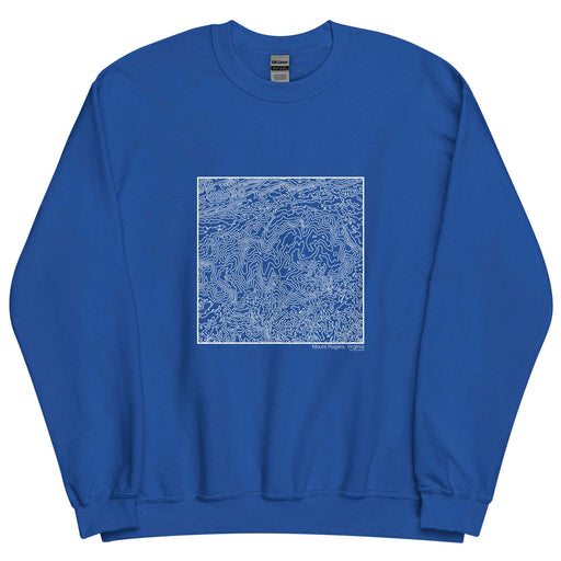 Mount Rogers Virginia Topographic  Map Unisex Crewneck Sweater with City inscription in Royal Blue