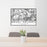 24x36 Mount Shuksan Washington Map Print Lanscape Orientation in Classic Style Behind 2 Chairs Table and Potted Plant