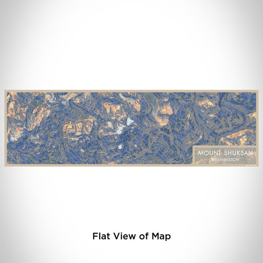 Flat View of Map Custom Mount Shuksan Washington Map Enamel Mug in Afternoon