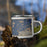 Right View Custom Mount Shuksan Washington Map Enamel Mug in Afternoon on Grass With Trees in Background