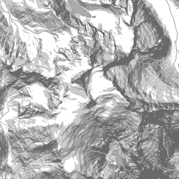 Mount Shuksan Washington Map Print in Classic Style Zoomed In Close Up Showing Details