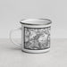 Left View Custom Mount Shuksan Washington Map Enamel Mug in Classic