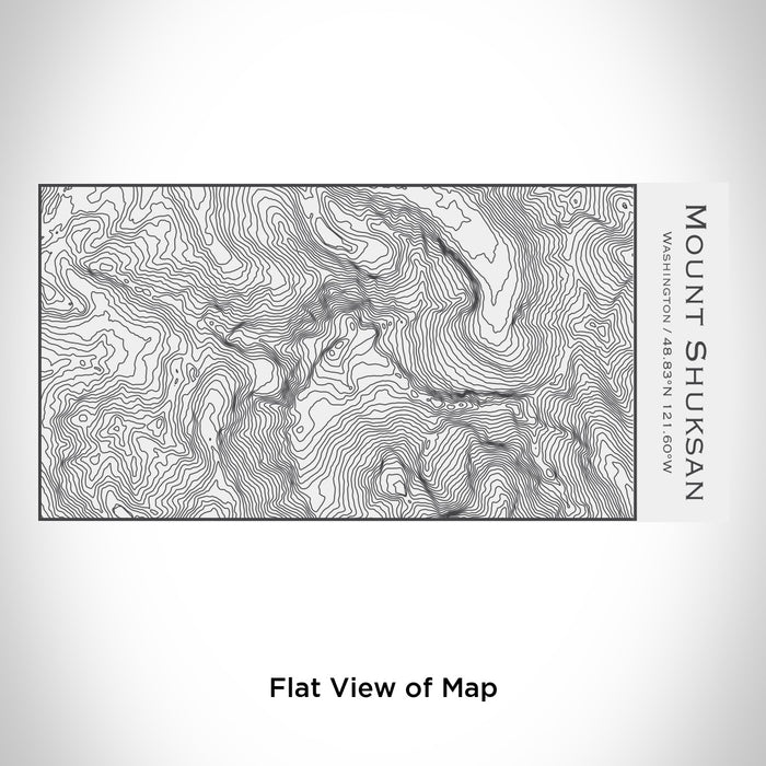 Rendered View of Mount Shuksan Washington Map Engraving on 17oz Stainless Steel Insulated Cola Bottle in White