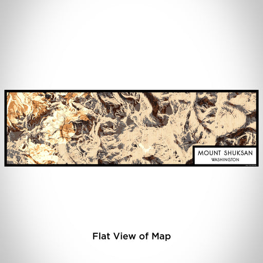 Flat View of Map Custom Mount Shuksan Washington Map Enamel Mug in Ember