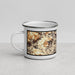 Left View Custom Mount Shuksan Washington Map Enamel Mug in Ember