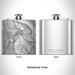 Rendered View of Mount Shuksan Washington Map Engraving on 6oz Stainless Steel Flask