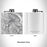 Rendered View of Mount Shuksan Washington Map Engraving on 6oz Stainless Steel Flask in White