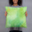 Person holding 18x18 Custom Mount Shuksan Washington Map Throw Pillow in Watercolor