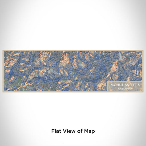 Flat View of Map Custom Mount Sneffels Colorado Map Enamel Mug in Afternoon