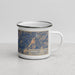 Right View Custom Mount Sneffels Colorado Map Enamel Mug in Afternoon