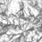 Mount Sneffels Colorado Map Print in Classic Style Zoomed In Close Up Showing Details