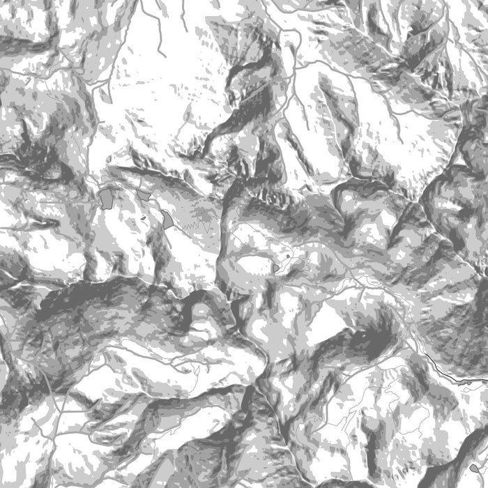 Mount Sneffels Colorado Map Print in Classic Style Zoomed In Close Up Showing Details