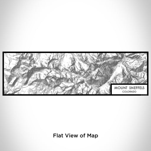 Flat View of Map Custom Mount Sneffels Colorado Map Enamel Mug in Classic