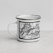 Left View Custom Mount Sneffels Colorado Map Enamel Mug in Classic