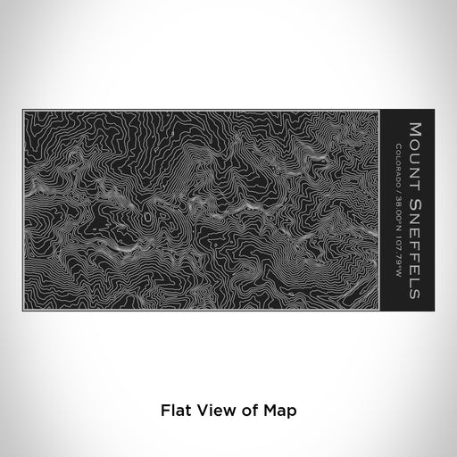 Rendered View of Mount Sneffels Colorado Map Engraving on 17oz Stainless Steel Insulated Cola Bottle in Black