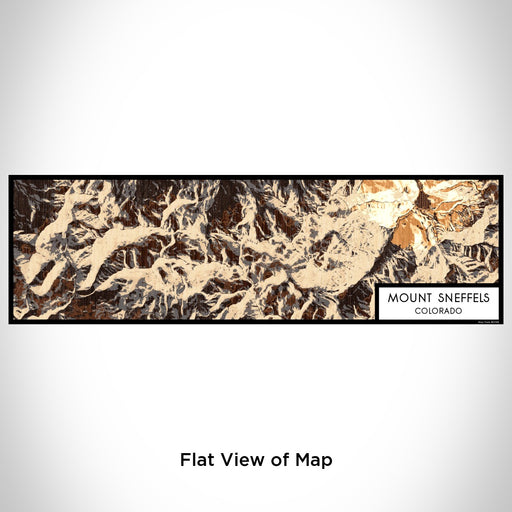 Flat View of Map Custom Mount Sneffels Colorado Map Enamel Mug in Ember