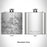 Rendered View of Mount Sneffels Colorado Map Engraving on 6oz Stainless Steel Flask