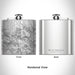 Rendered View of Mount Sneffels Colorado Map Engraving on 6oz Stainless Steel Flask