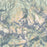 Mount Sneffels Colorado Map Print in Woodblock Style Zoomed In Close Up Showing Details