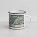 Right View Custom Mount Sneffels Colorado Map Enamel Mug in Woodblock