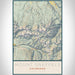 Mount Sneffels Colorado Map Print Portrait Orientation in Woodblock Style With Shaded Background
