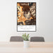 24x36 Mount St. Helens Washington Map Print Portrait Orientation in Ember Style Behind 2 Chairs Table and Potted Plant