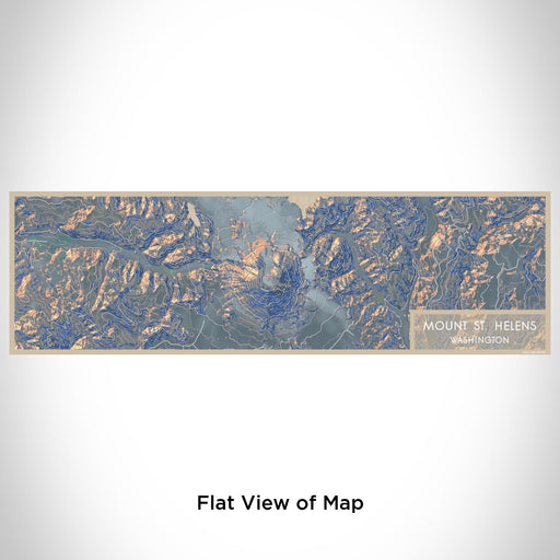 Flat View of Map Custom Mount St. Helens Washington Map Enamel Mug in Afternoon