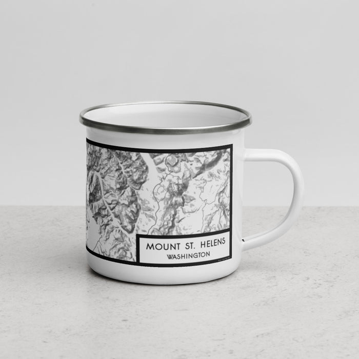 Right View Custom Mount St. Helens Washington Map Enamel Mug in Classic