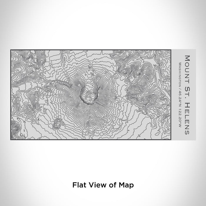 Rendered View of Mount St. Helens Washington Map Engraving on 17oz Stainless Steel Insulated Cola Bottle