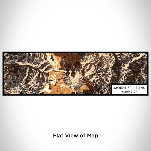 Flat View of Map Custom Mount St. Helens Washington Map Enamel Mug in Ember