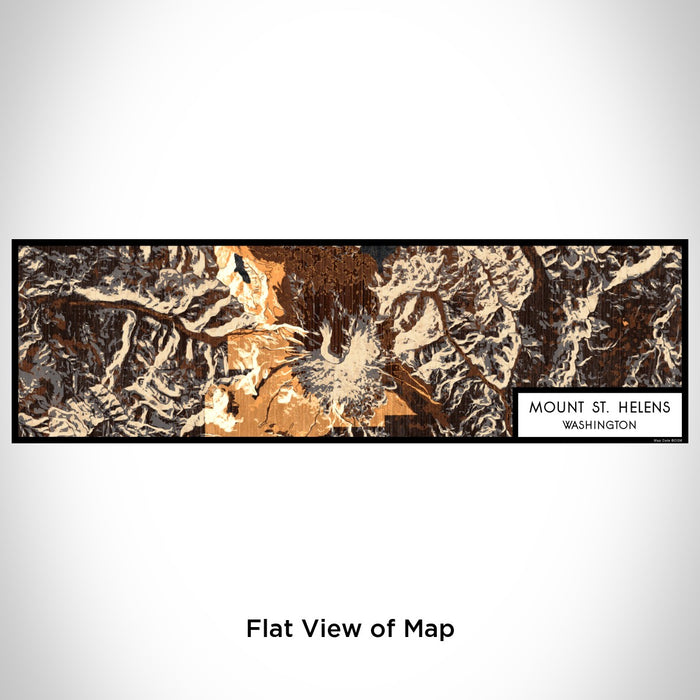 Flat View of Map Custom Mount St. Helens Washington Map Enamel Mug in Ember