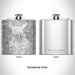 Rendered View of Mount St. Helens Washington Map Engraving on 6oz Stainless Steel Flask