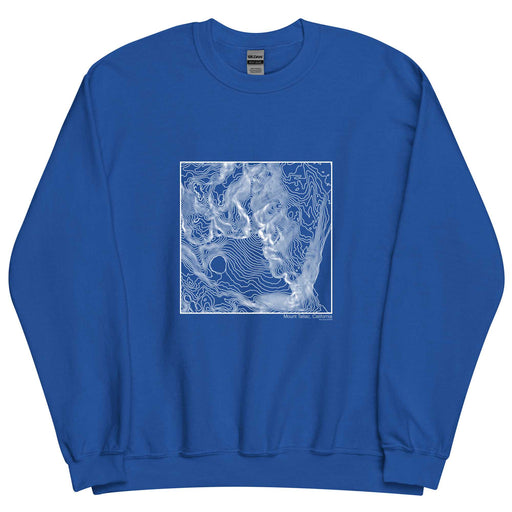Mount Tallac California Topographic  Map Unisex Crewneck Sweater with City inscription in Royal Blue