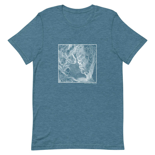 Mount Tallac California Topographic  Map Unisex T-Shirt with City inscription in Heather Teal