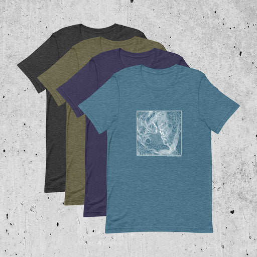 Mount Tallac California Topographic  Map Unisex T-Shirts in Multiple Colors