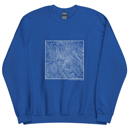 Mount Tamalpais California Topographic  Map Unisex Crewneck Sweater with City inscription in Royal Blue