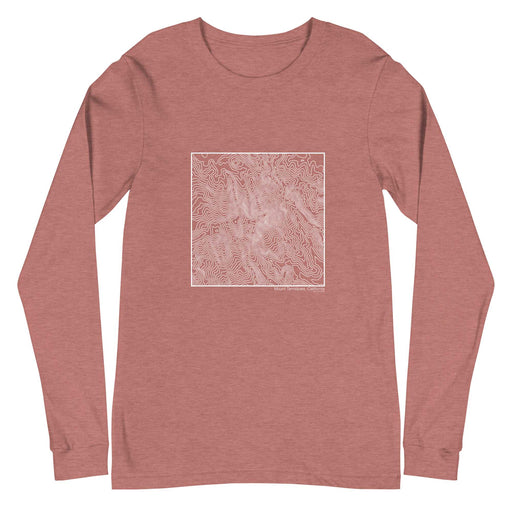 Mount Tamalpais California Topographic  Map Unisex Long-Sleeve T-shirt with City inscription in Heather Mauve