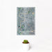 12x18 Mount Vernon Washington Map Print Portrait Orientation in Afternoon Style With Small Cactus Plant in White Planter