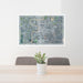 24x36 Mount Vernon Washington Map Print Lanscape Orientation in Afternoon Style Behind 2 Chairs Table and Potted Plant