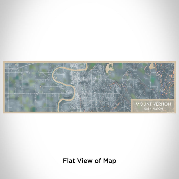 Flat View of Map Custom Mount Vernon Washington Map Enamel Mug in Afternoon