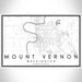 Mount Vernon Washington Map Print Landscape Orientation in Classic Style With Shaded Background