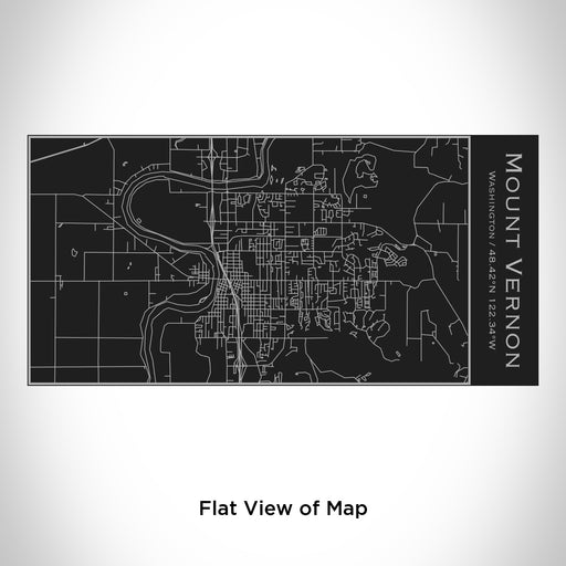 Rendered View of Mount Vernon Washington Map Engraving on 17oz Stainless Steel Insulated Cola Bottle in Black